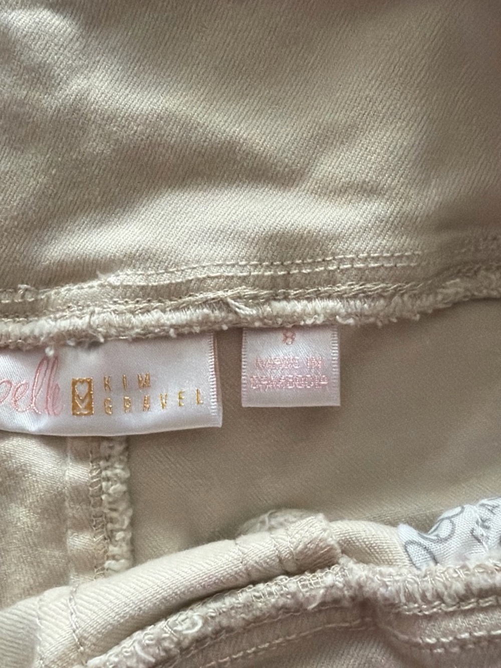 Belle by Kim Gravel Denim Shorts Duo - Light Camo & Beige - Picture 3 of 6